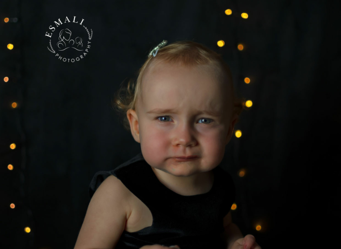 Séance photo en studio sur le thème "Noël chic", avec les jumeaux.