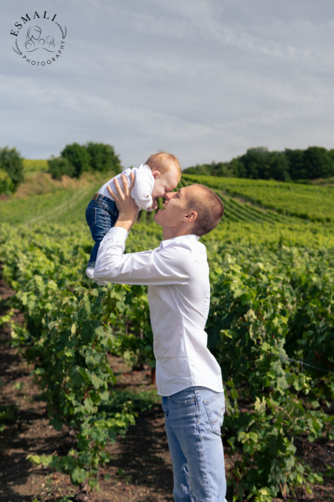 Séance famille extérieur vignes