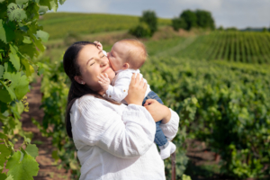 Séance famille extérieur vignes