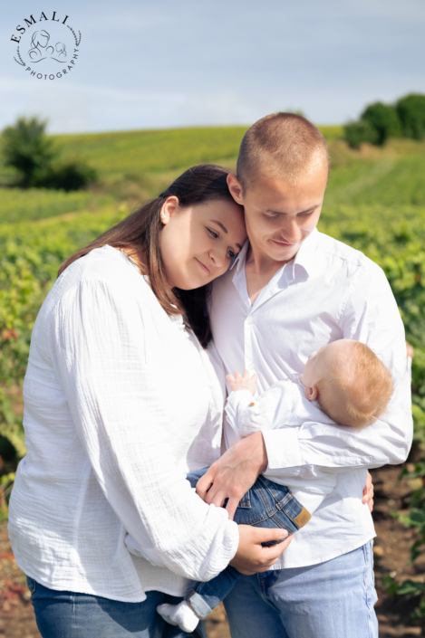 Séance famille extérieur vignes