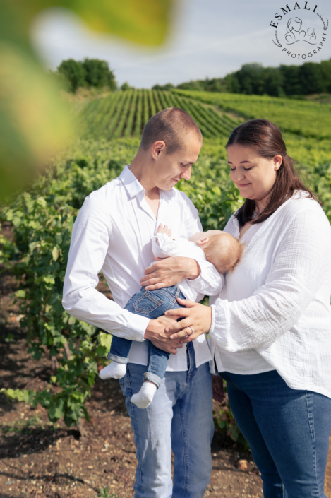 Séance famille extérieur vignes