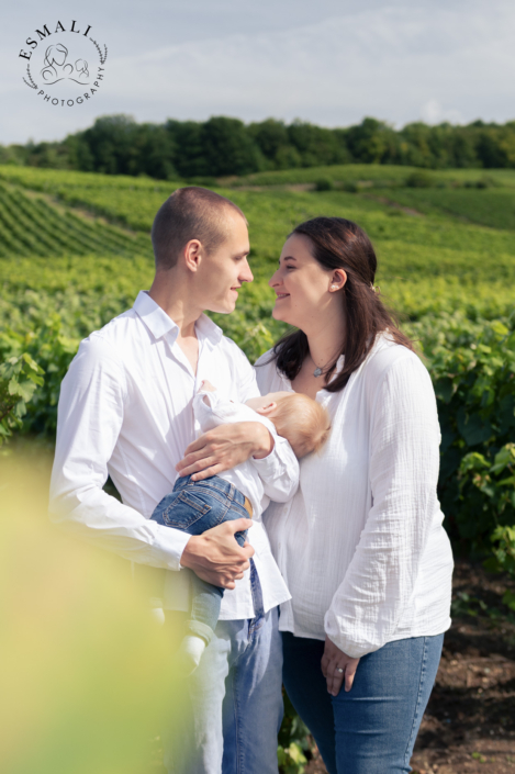 Séance famille extérieur vignes