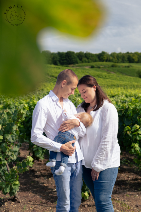 Séance famille extérieur vignes