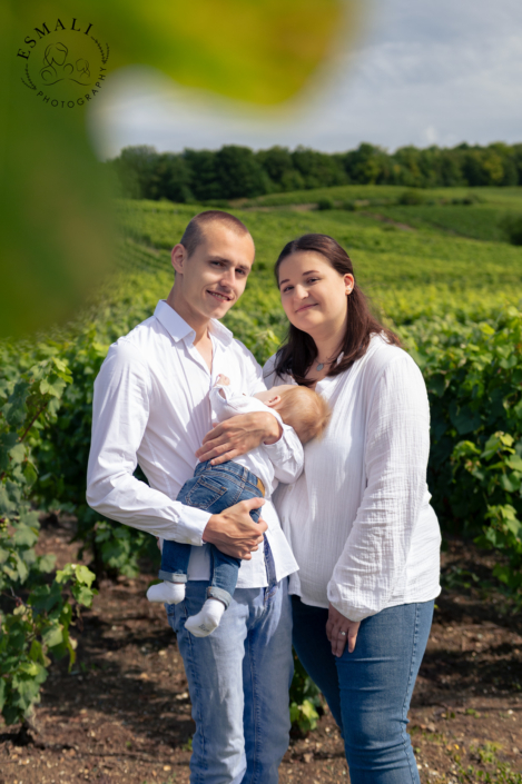 Séance famille extérieur vignes